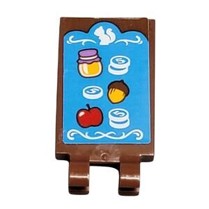 LEGO Store Sign Tile w/ Clips Jar Acorn Apple Coin Brown 30350bpb045 Elves 41182
